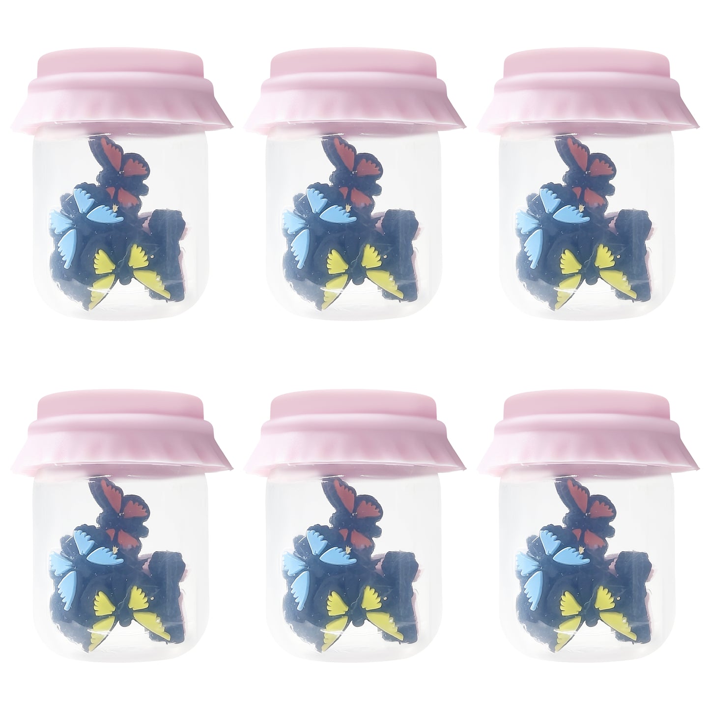 3D Colorful Butterfly Jar Focal