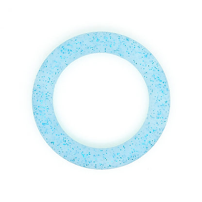 65mm Glitter Silicone Round Loop with 2 hole