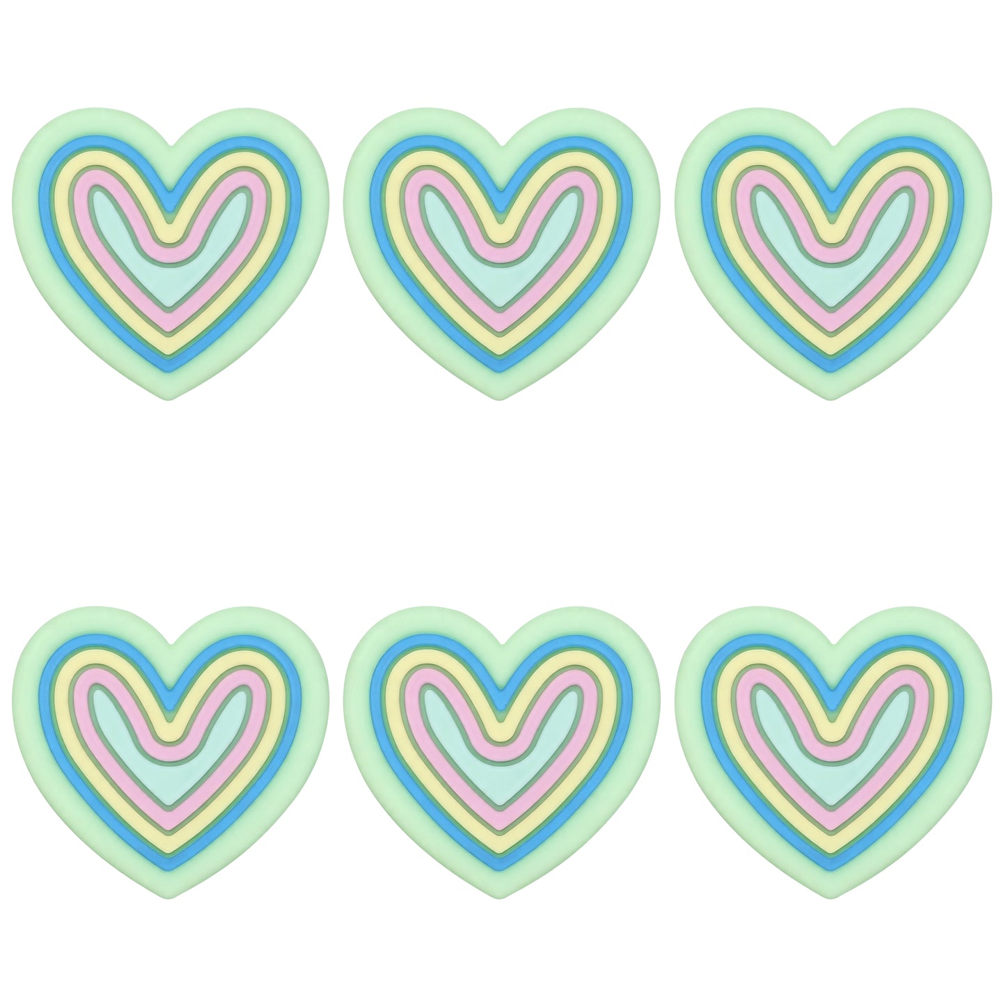 Colored Heart Swirl Focal