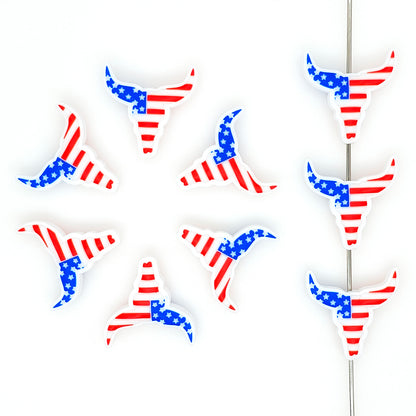 MrBite USA Flag Cow Head Focal