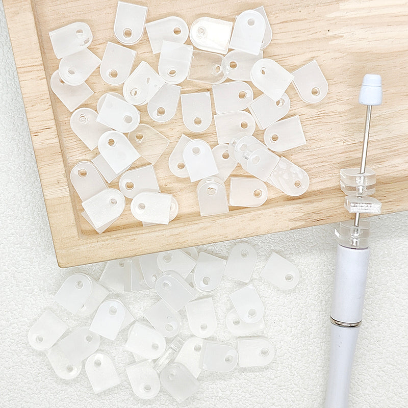 50Pcs Clear Pen Attachments Acrylic Beads Accessories