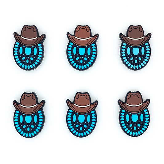 Western Cowboy Hat Gem Stone Focal