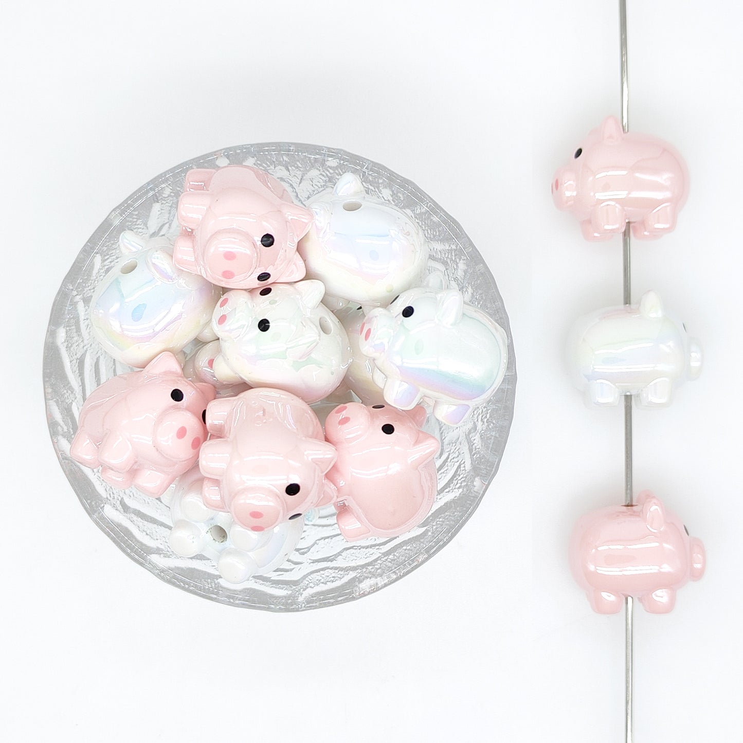 Pig Focal Acrylic Beads