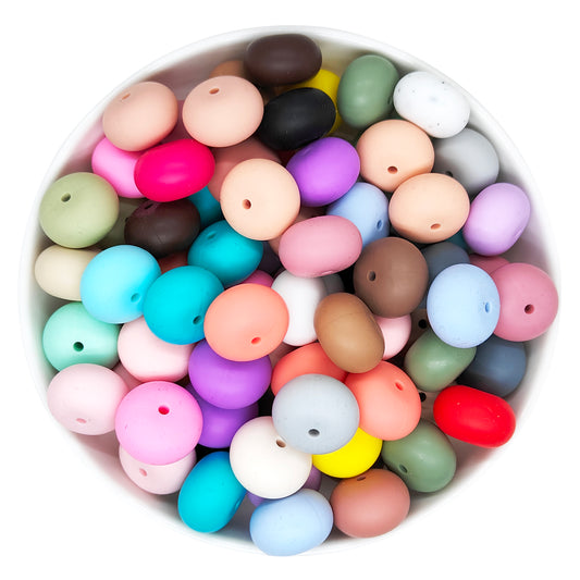 23*15mm Big Silicone Abacus Beads