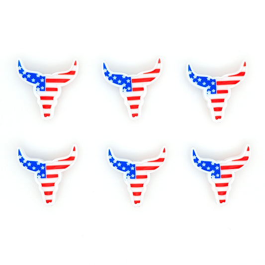 MrBite USA Flag Cow Head Focal
