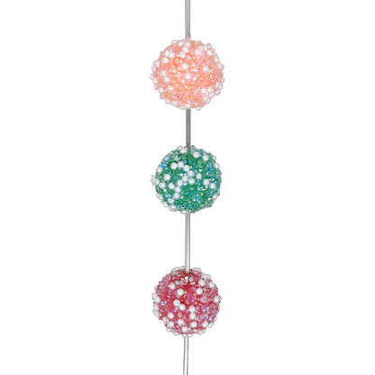 20mm Mix Pearl Rhinestone Sugar Bubblegum Acrylic Beads
