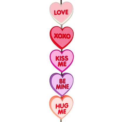Assorted Valentine’s Heart Focal Beads