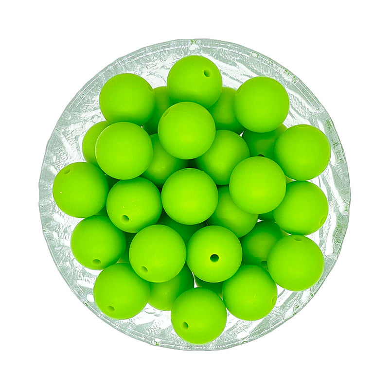 15mm Round Silicone Beads #120 - #137