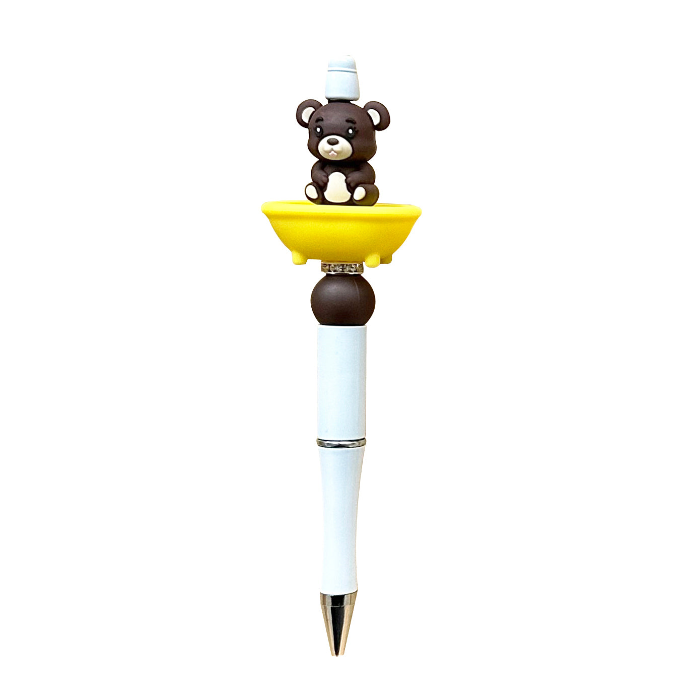 Animal Sitting In The Bathtub Beaded Pen