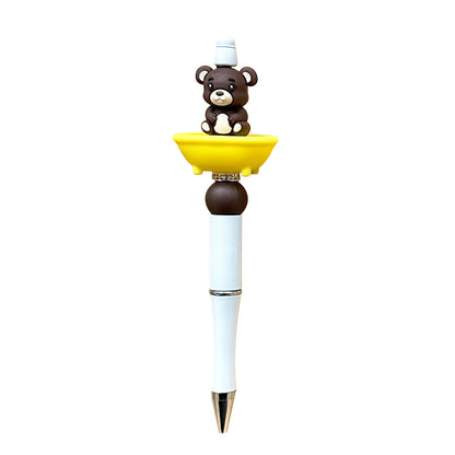 Animal Sitting In The Bathtub Beaded Pen