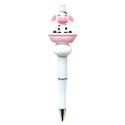 Animal Sitting In The Bathtub Beaded Pen