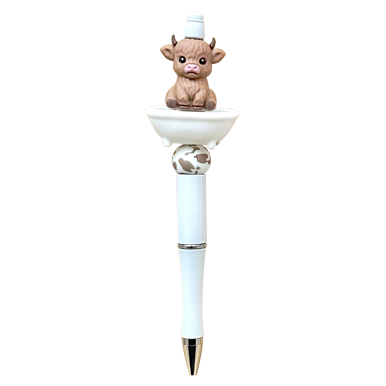 Animal Sitting In The Bathtub Beaded Pen