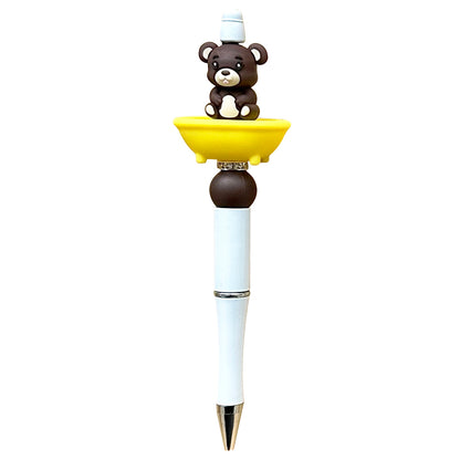 Animal Sitting In The Bathtub Beaded Pen