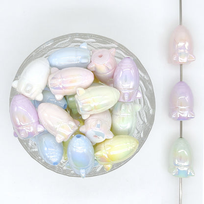 Mix Rocket Shaped UV Acrylic Focal Beads
