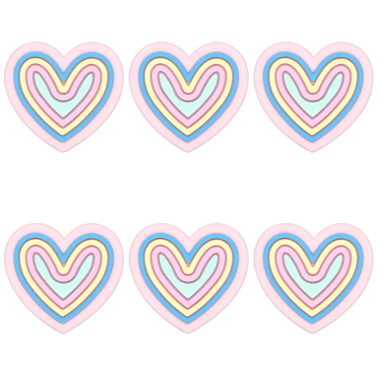 Colored Heart Swirl Focal