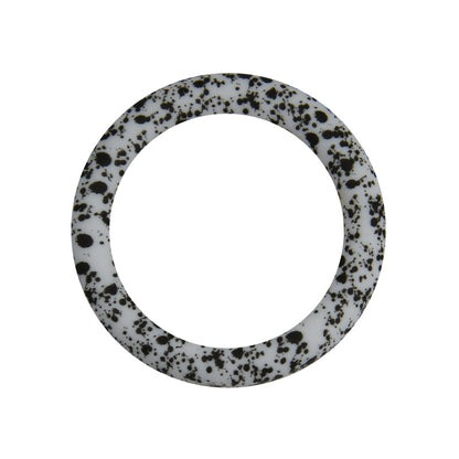65mm Print Silicone Round Loop with 2 hole