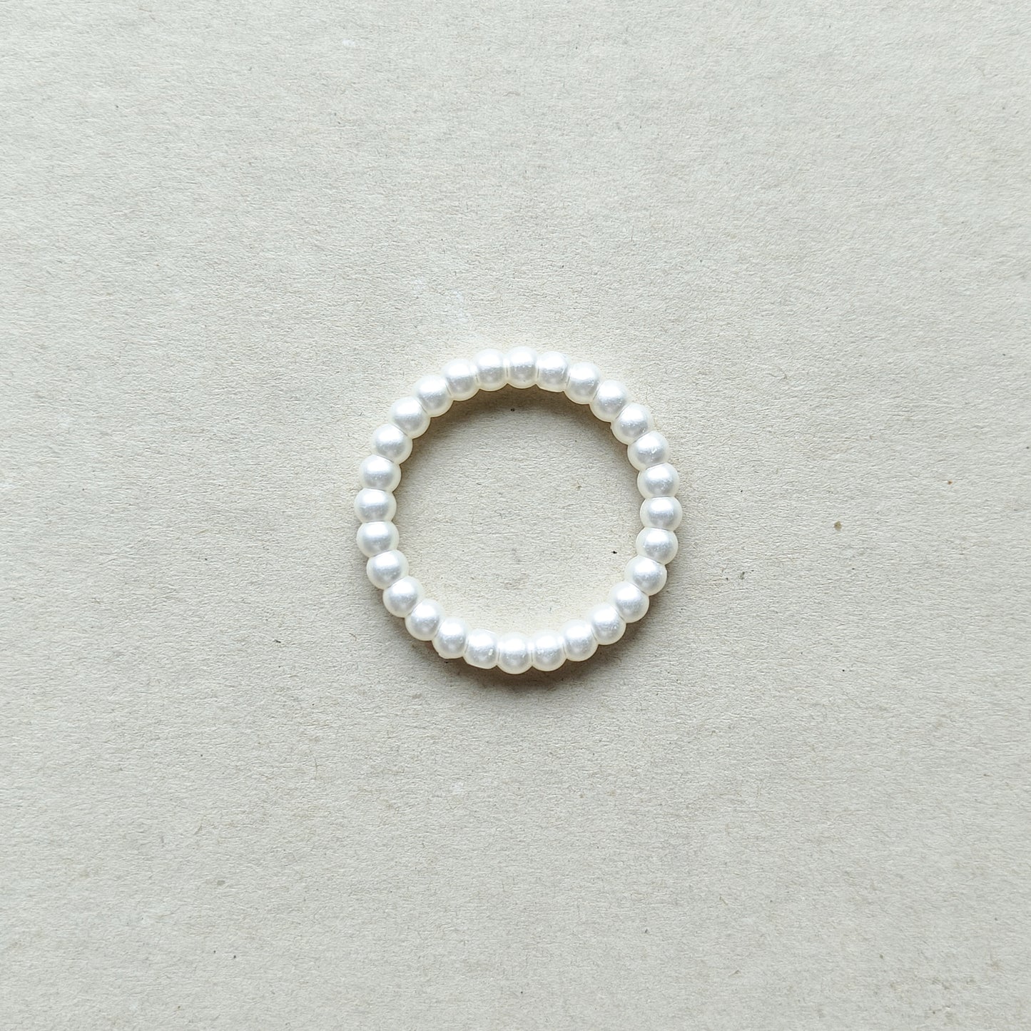 38mm Faux Pearl Round Loop Beads with 2 Hole