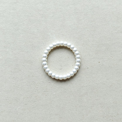 38mm Faux Pearl Round Loop Beads with 2 Hole