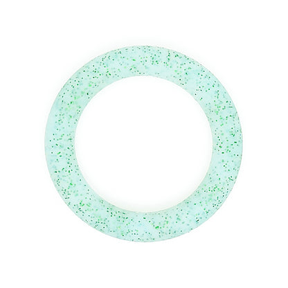 65mm Glitter Silicone Round Loop with 2 hole