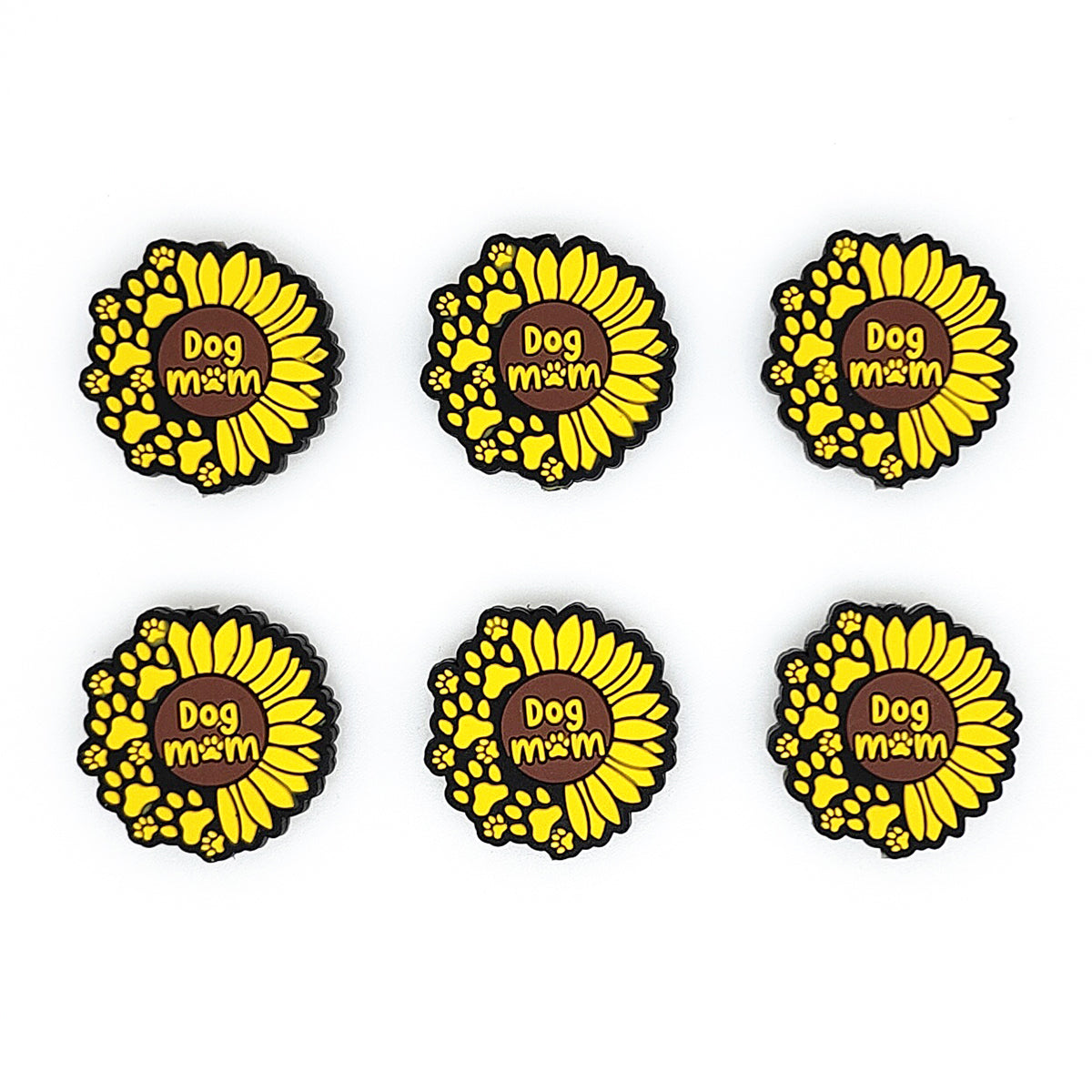 Dog Mom Sunflower Paw Focal