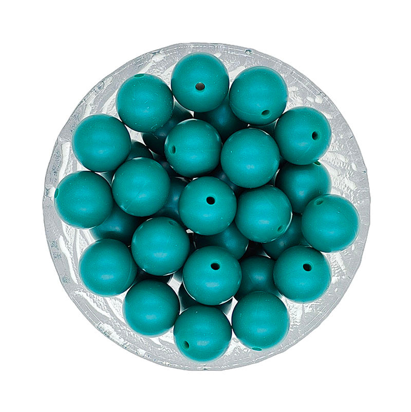15mm Round Silicone Beads #120 - #137