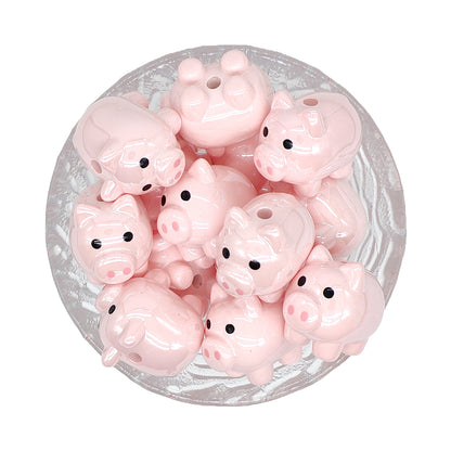 Pig Focal Acrylic Beads
