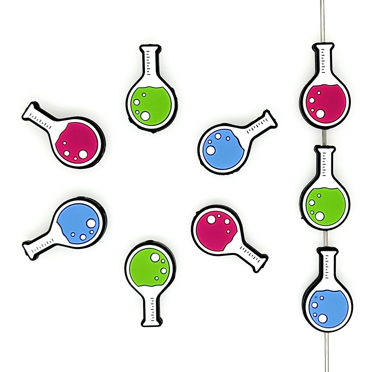 Round Bottomed Glass Flask Focal Beads