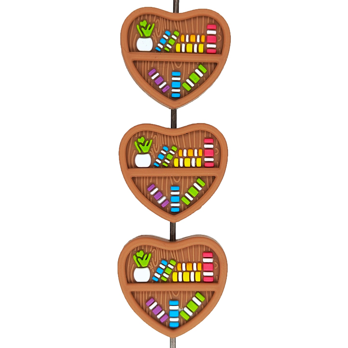 3D Heart Bookshelf Focal