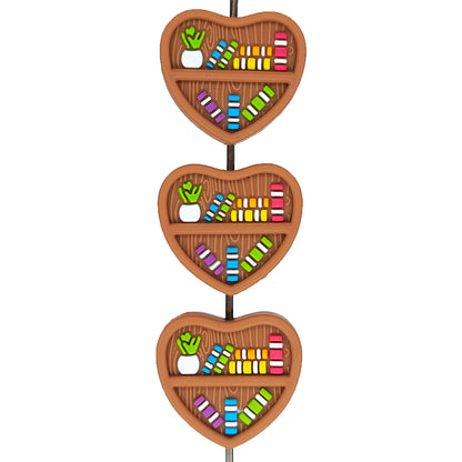 3D Heart Bookshelf Focal