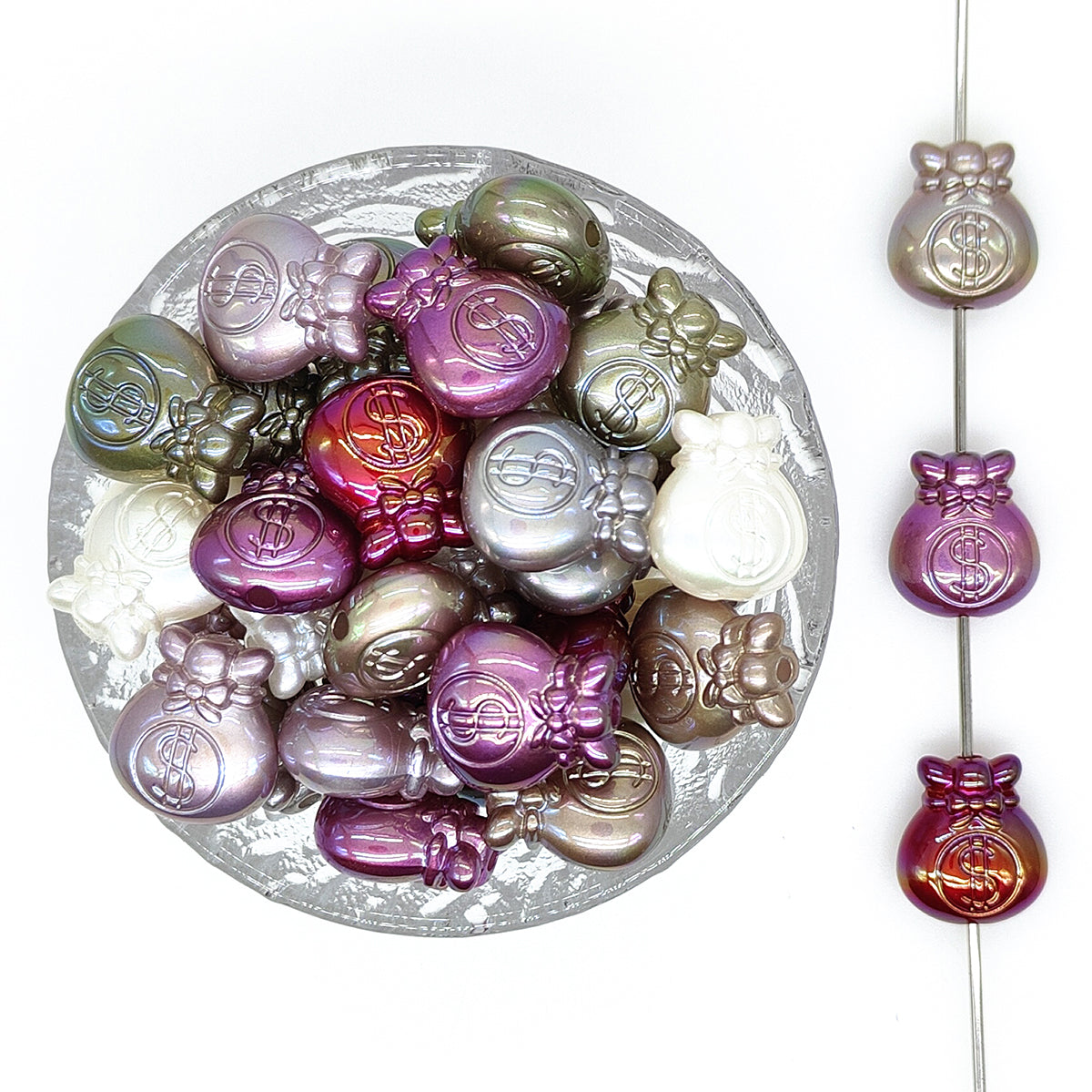Mix Money Bag Focal Acrylic Beads