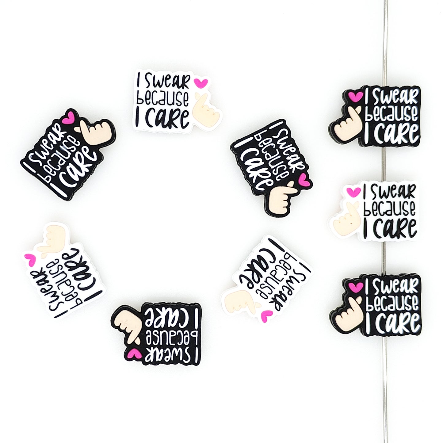 I Swear Because I Care Focal Beads