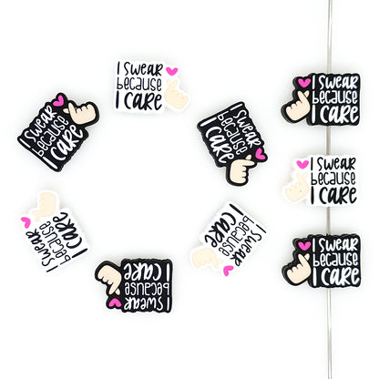 I Swear Because I Care Focal Beads