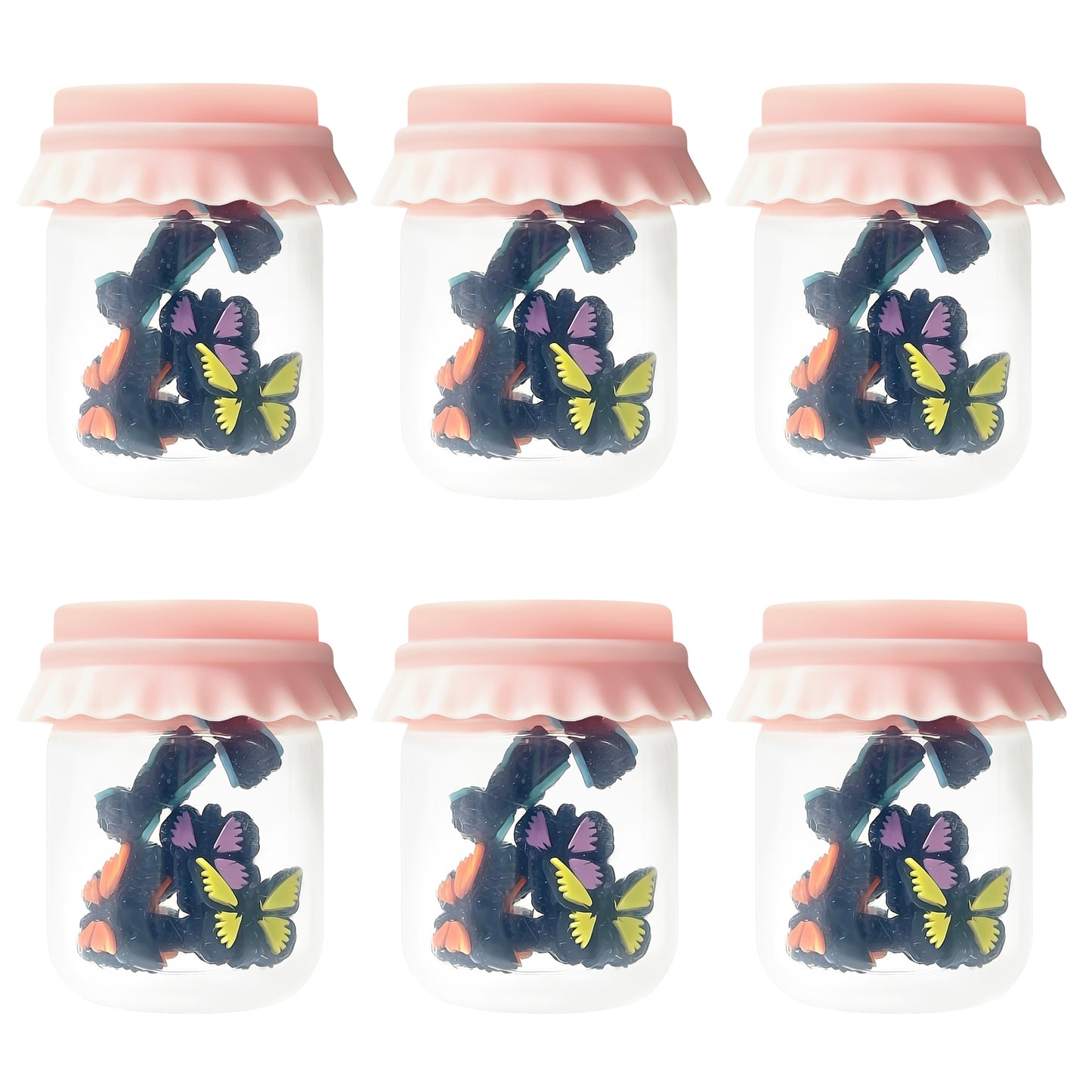 3D Colorful Butterfly Jar Focal