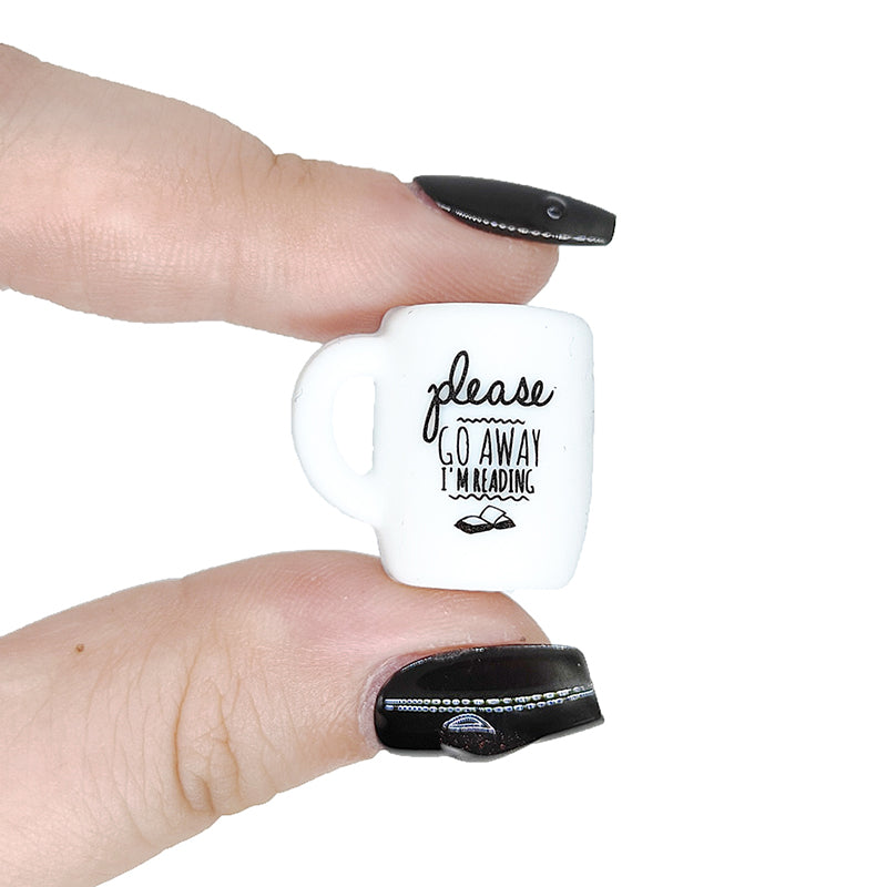 Please Go Away I'm Reading Coffee Mug Focal