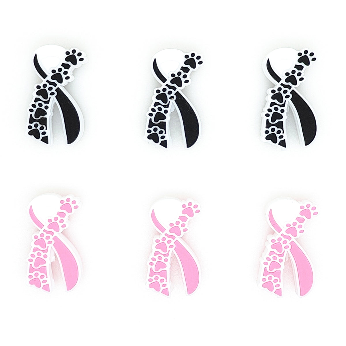 Dog Paw Awareness Ribbon Focal