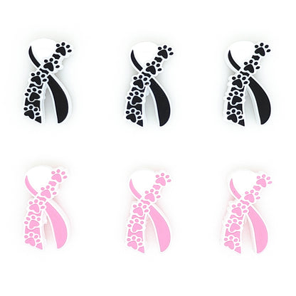 Dog Paw Awareness Ribbon Focal