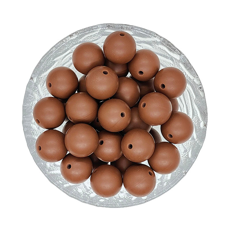 15mm Round Silicone Beads #120 - #137