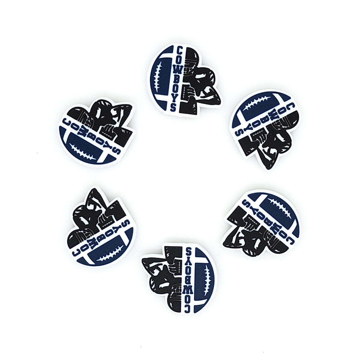 Football Team Focal Silicone Beads