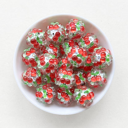 Peach Watermelon Cherry Carrot Strawberry Polymer Clay Beads