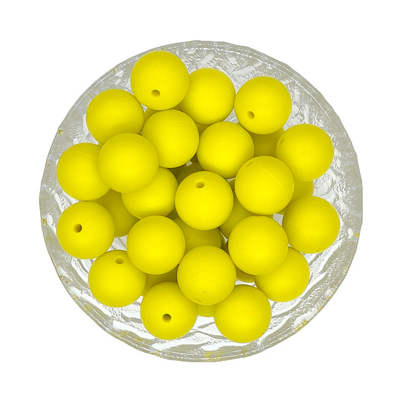 15mm Round Silicone Beads #120 - #137