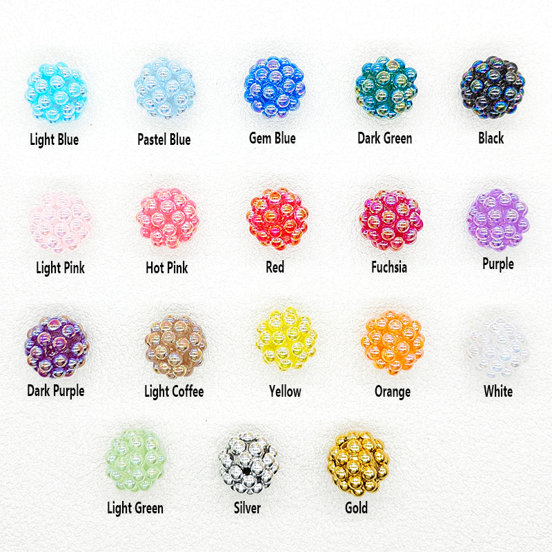 Multicolor Rhinestone Bubble Beads,UV 20mm Acrylic Beads