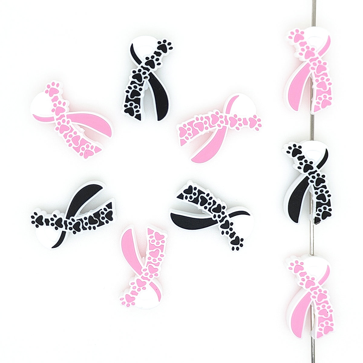 Dog Paw Awareness Ribbon Focal