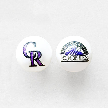 16mm Pearl Baseball Team Gumball Acrylic Beads