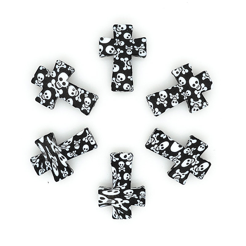 Print Cross Focal Beads