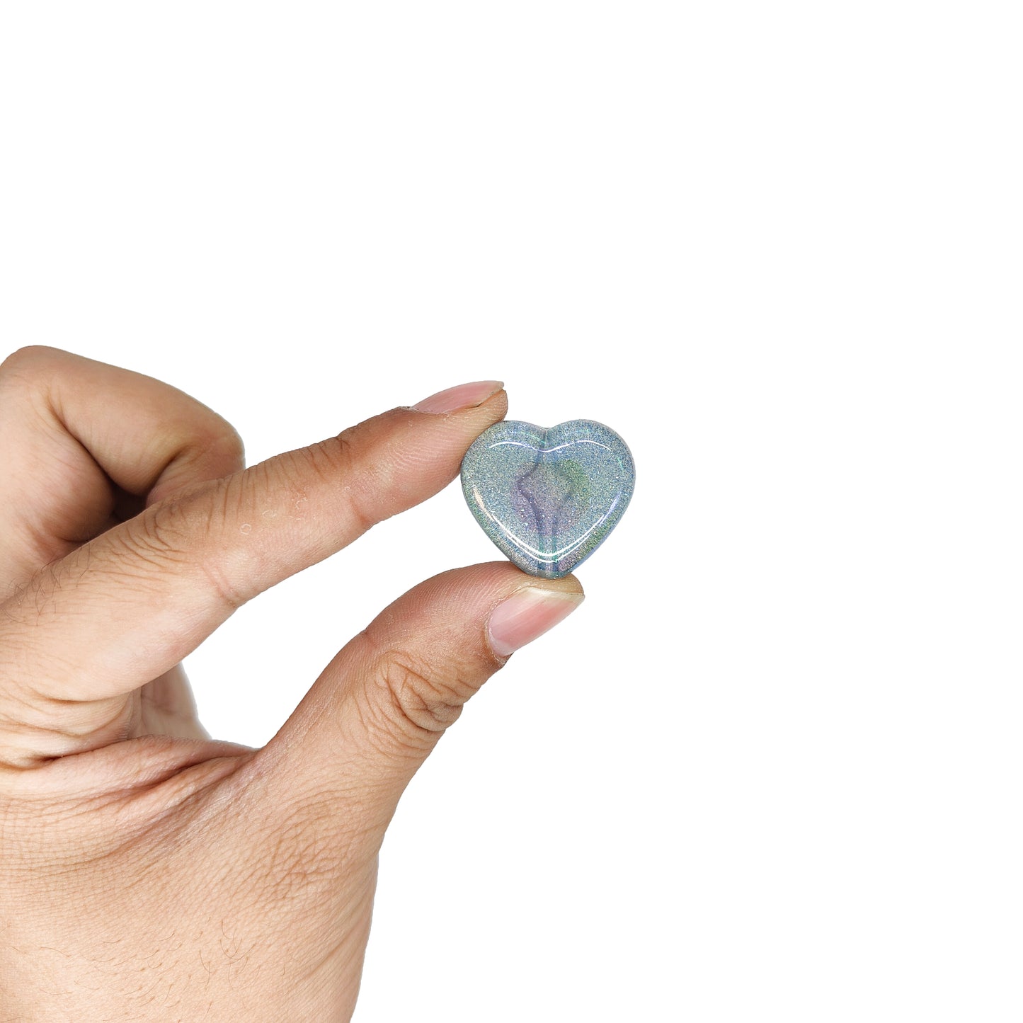 Opal Heart Bubblegum Acrylic Beads-Mix Color
