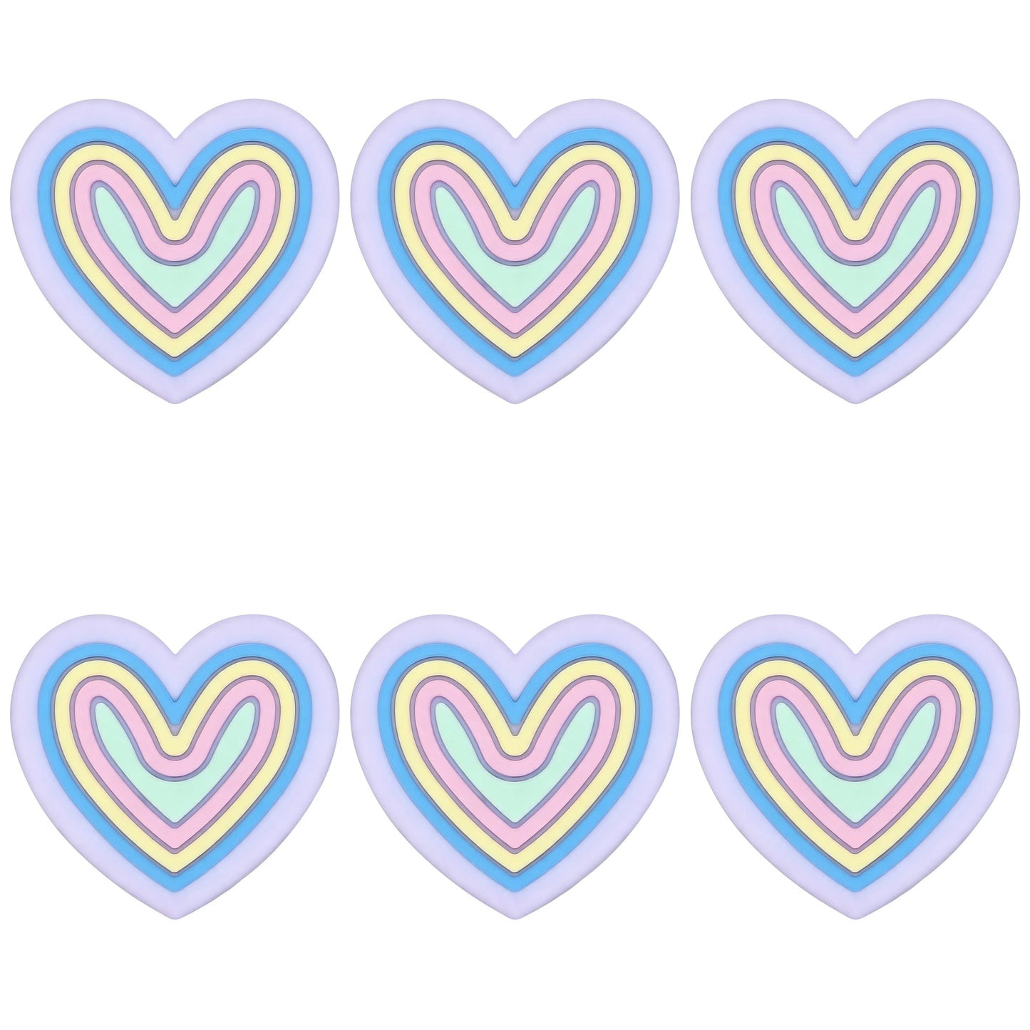 Colored Heart Swirl Focal