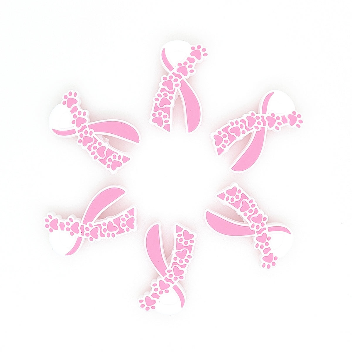 Dog Paw Awareness Ribbon Focal