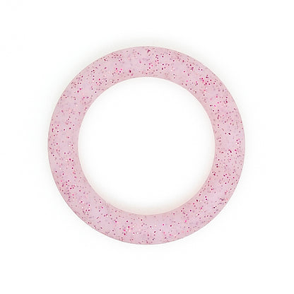 65mm Glitter Silicone Round Loop with 2 hole