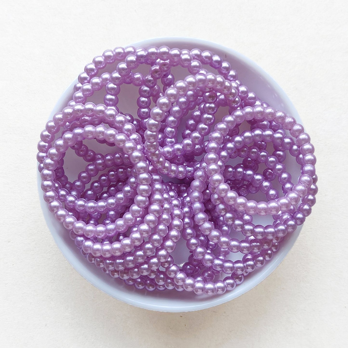 38mm Faux Pearl Round Loop Beads with 2 Hole