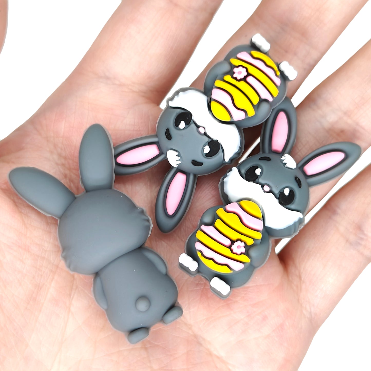 3D Grey Rabbit Egg Focal